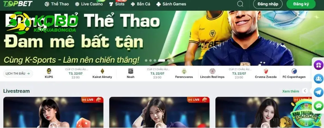 KQBD nhà cái cạnh tranh tại Topbet